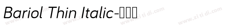 Bariol Thin Italic字体转换